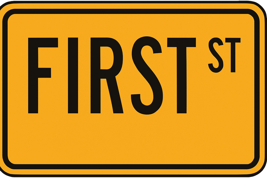 Advance Street Name - W16-8