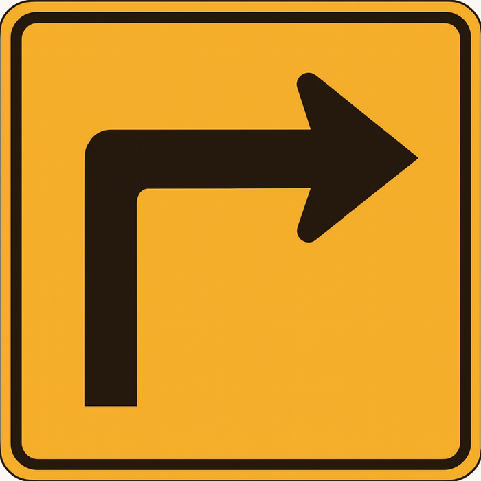 Advance Arrow Right Plaque- W16-6pR