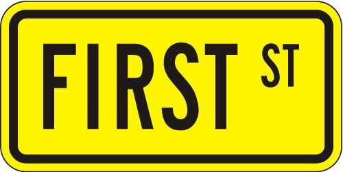 Advance Street Name - W16-8