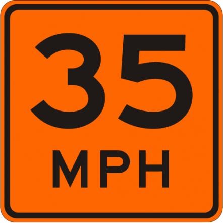 Advisory Speed Limit- W13-1-O