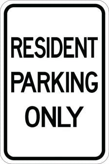 Resident Parking Only- AR-136