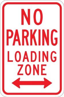 No Parking Loading Zone (Arrow)- AR-205