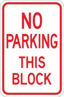 No Parking This Block- AR-212