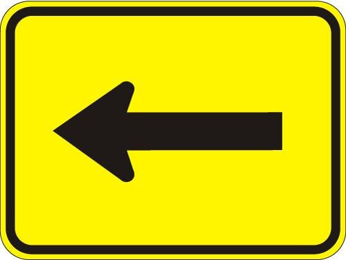 Arrow (Plaque) Left Sign- W16-5PL
