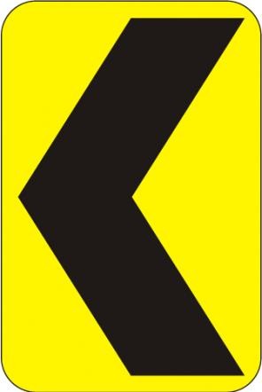 Chevron Left Sign- W1-8L