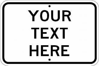 Custom Reflective Aluminum Horizontal Signs- CS-HR