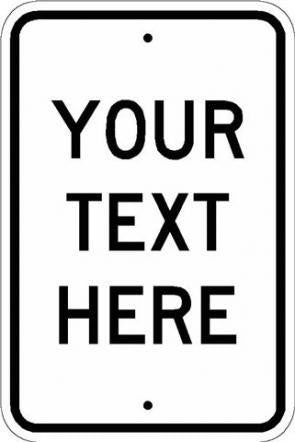 Custom Reflective Aluminum Vertical Signs- CS-VR