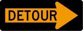 Detour Arrow Right Signs- M4-10R