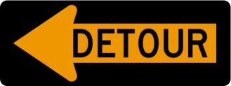 Detour Arrow Left Signs- M4-10L