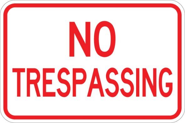 No Trespassing Sign- AR-111