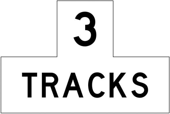 Number Of Tracks Sign- R15-2p