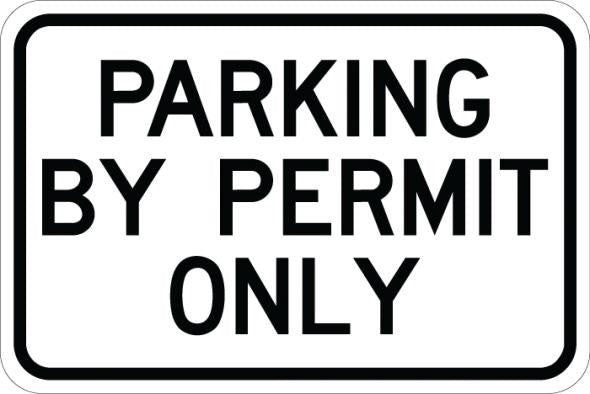 Parking By Permit Only Sign - AR-101