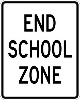End School Zone Sign- S5-2