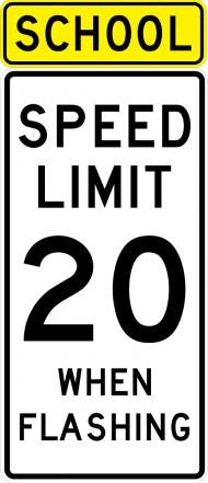 School Speed Limit Sign- S5-1