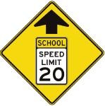 School Speed Zone Ahead Sign- S4-5