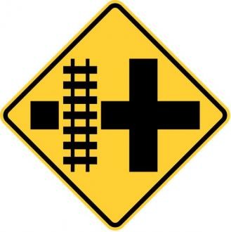 Parallel Railroad Crossing Sign- W10-2L