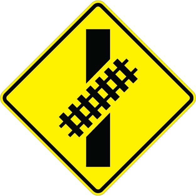 Skewed Railroad Crossing Sign- W10-12