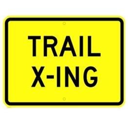 Trail Crossing (X-Ing) Sign- W11-15p