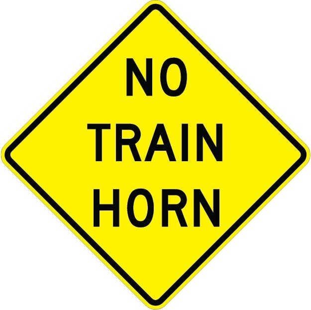 No Train Horn Sign- W10-9