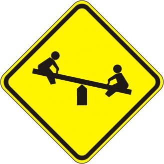 Playground Sign- W15-1
