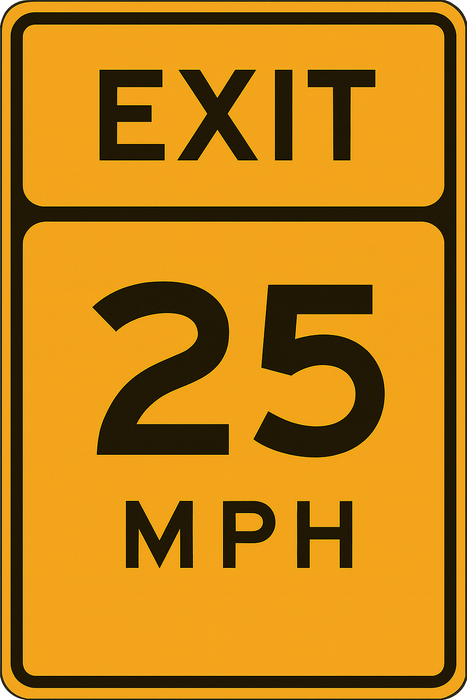 Advisory Exit Speed Sign- W13-2