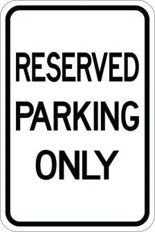 Reserved Parking Only- AR-143