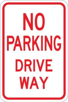 No Parking Drive Way- AR-208