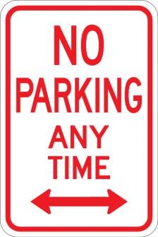 No Parking Any Time (Arrows)- AR-220