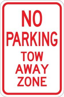 No Parking Tow Away Zone- AR-221
