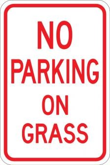 No Parking On Grass- AR-224