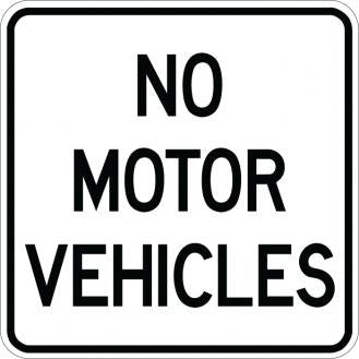 No Motor Vehicles- AR-725
