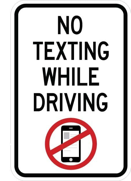 No Texting While Driving Sign- AR-752