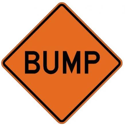 Bump Roll-Up Construction Signs- W8-1-RU