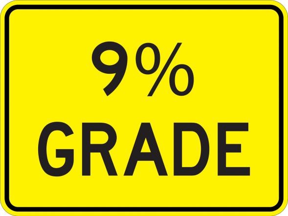 % Grade Sign- W7-3