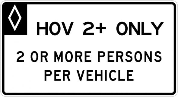 HOV Definition Sign- R3-13