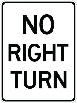 No Right Turn- AR-704