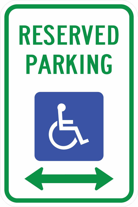 Indiana Handicap Parking Sign- R7-8 In