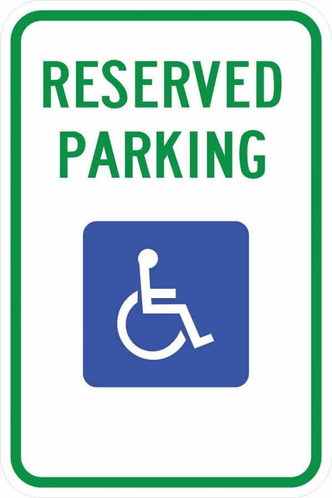 Indiana Handicap Parking Sign- R7-8 In