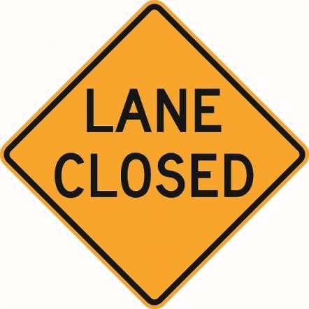 Lane Closed Sign - W9-3