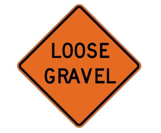 Loose Gravel Roll-Up Construction Signs- W8-7-RU