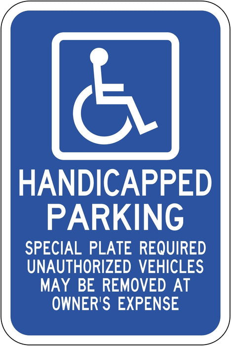 Massachusetts Handicap Parking Sign- R7-8 Ma