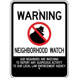 Neighborhood Watch Sign- W9-5A