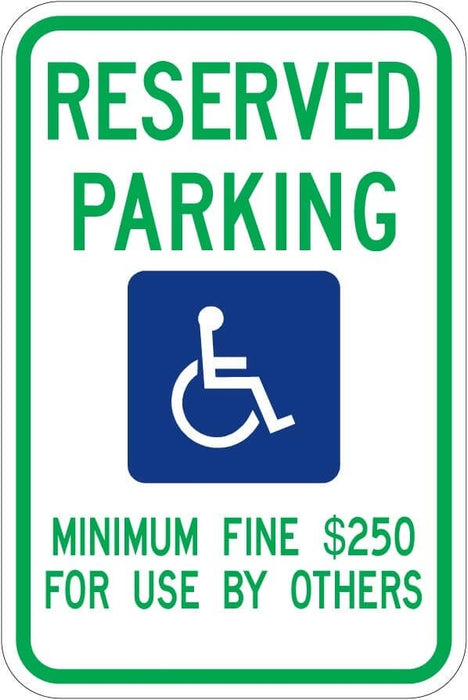 Nevada Handicap Parking Sign - R7-8 Nv