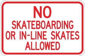 No Skateboarding Or Skates- AR-124