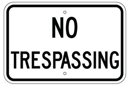 No Trespassing Sign- AR-111