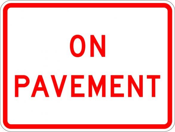 On Pavement Sign- R8-3c