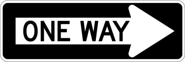 One Way Right Sign- R6-1R