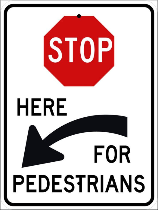 Stop For Pedestrians L- R1-5cL