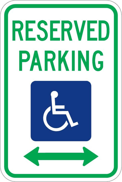 Reserved Handicap Parking Sign- R7-8 (Various States)