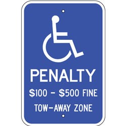 Virginia Handicap Parking Sign- R7-8VA